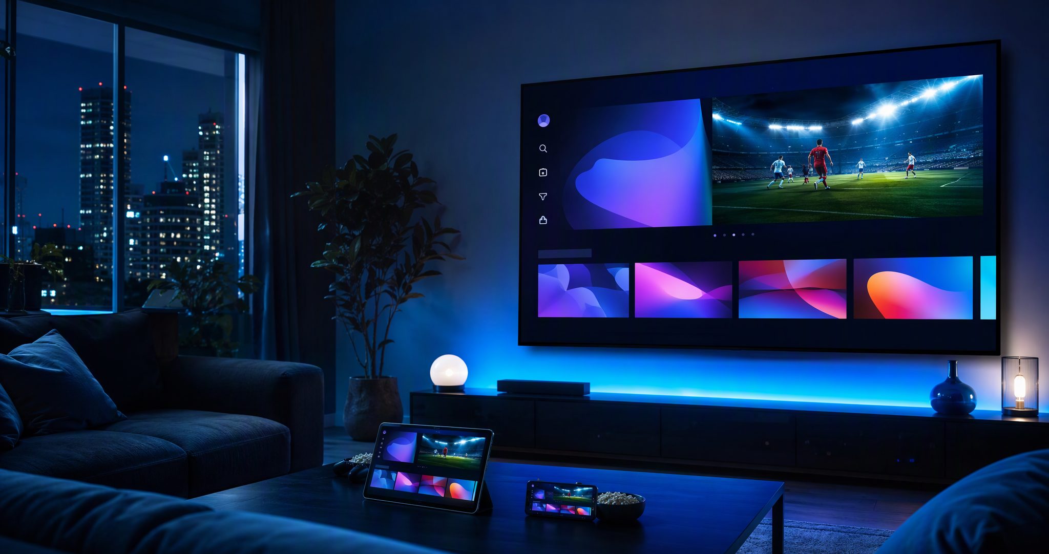 NovaStream viewing concept across TV, tablet and phone